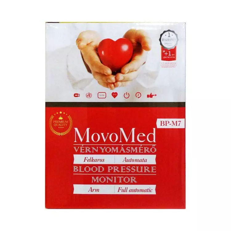 Vérnyomásmérő aut. MOVO-MED M7 felkaros XL 1x Vérnyomásmérő aut. MOVO-MED M7 felkaros XL 1x