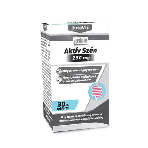 JutaVit Aktív szén 250 mg tabletta 30x