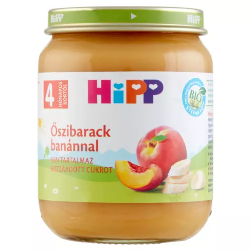 HiPP BIO őszibarack banánnal 4.hó 125g
