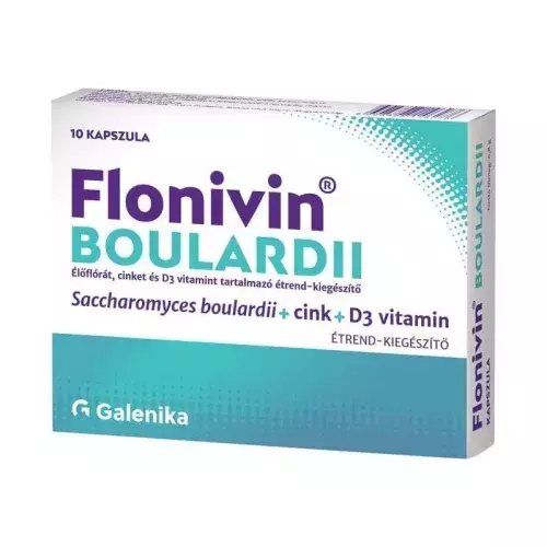 Flonivin Boulardii élőflóra Zn D3-vit. kapszula 10x Flonivin Boulardii élőflóra Zn D3-vit. kapszula 10x