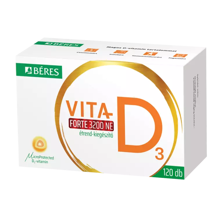 Béres Vita-D3 3200 NE Forte étrendkieg. tabletta 120x Béres Vita-D3 3200 NE Forte étrendkieg. tabletta 120x