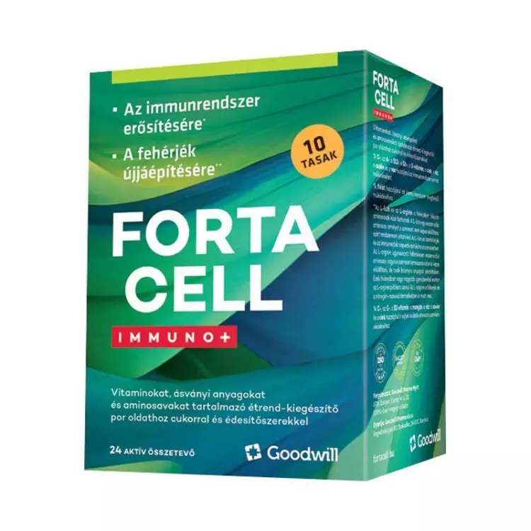 Fortacell Immuno+ étrendkiegészítő por oldathoz 10x15g Fortacell Immuno+ étrendkiegészítő por oldathoz 10x15g