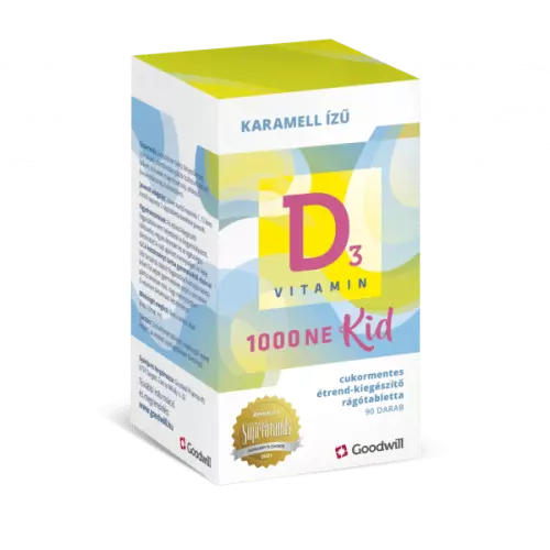 Goodwill D3-vitamin Kid 1000 NE rágótabletta 90x