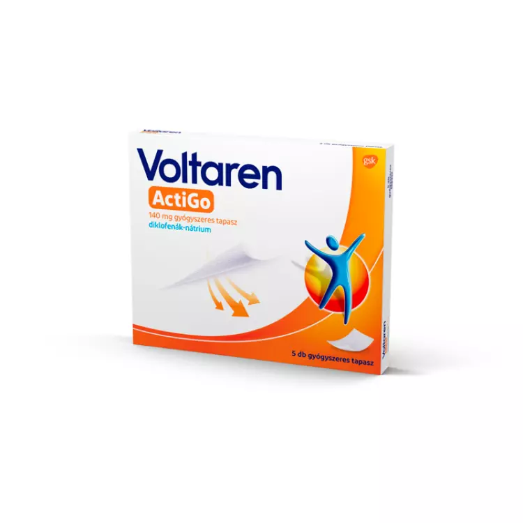 Diklofenák-Na Haleon/ Voltaren ActiGo 140mg tapasz 5x Diklofenák-Na Haleon/ Voltaren ActiGo 140mg tapasz 5x