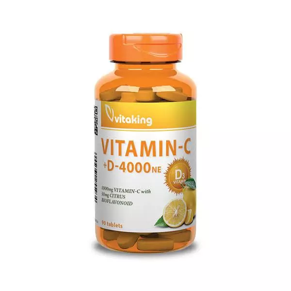 Vitaking C-1000 mg+ D-4000 NE tabletta 90x Vitaking C-1000 mg+ D-4000 NE tabletta 90x