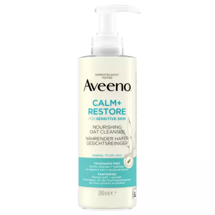 Aveeno Calm+ Restore tápláló arctisztító zabbal 200ml Aveeno Calm+ Restore tápláló arctisztító zabbal 200ml
