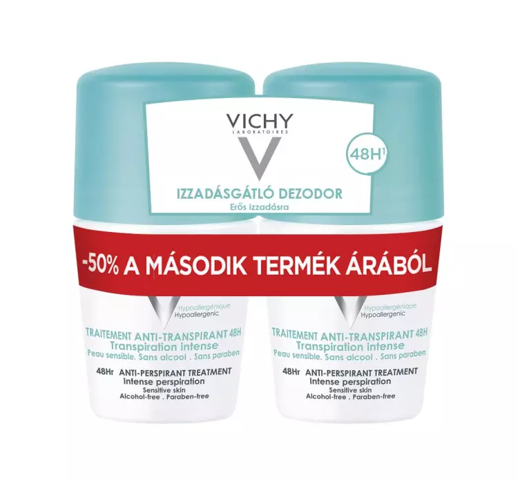 Vichy deo golyós izz.szab. 48h Duopack (zöld) 2x50ml Vichy deo golyós izz.szab. 48h Duopack (zöld) 2x50ml