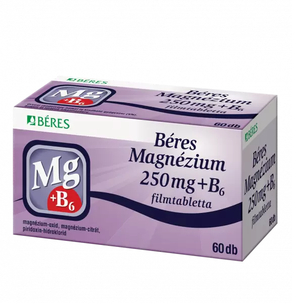 Béres Magnézium 250 mg+B6 filmtabletta 60x Béres Magnézium 250 mg+B6 filmtabletta 60x