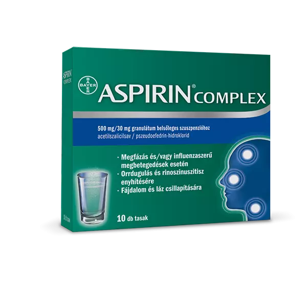 Aspirin Complex 500 mg/30 mg gran. bels. szuszp. 10x Aspirin Complex 500 mg/30 mg gran. bels. szuszp. 10x