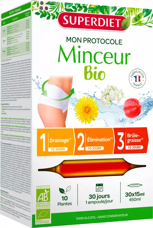 Superdiet Bio Minceur zsírégető ivóamp. 30 napos 30x15ml Superdiet Bio Minceur zsírégető ivóamp. 30 napos 30x15ml