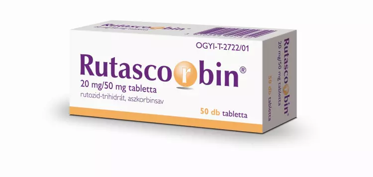 Rutascorbin 20 mg/50 mg tabletta 50x Rutascorbin 20 mg/50 mg tabletta 50x