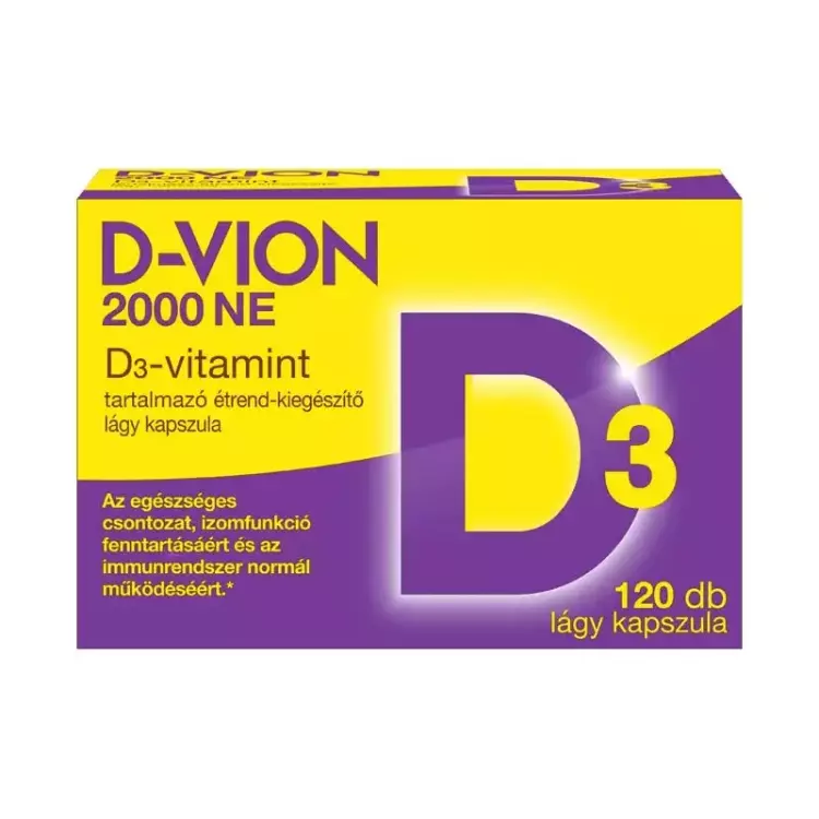 D-Vion D3-vitamin 2000 NE  kapszula 120x