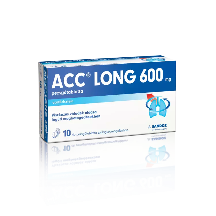 ACC Long 600 mg pezsgőtabletta tasakban 10x ACC Long 600 mg pezsgőtabletta tasakban 10x