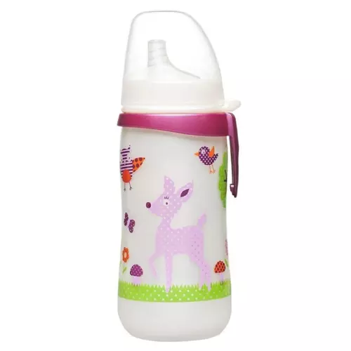 Nip itatópohár itatócsőrrel 12 hótól 330ml lány 1x