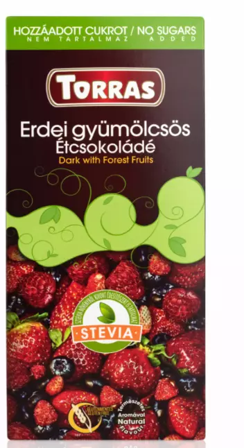 Torras Stevia étcsoki erdei gyümölcsös CM. GM. 35g Torras Stevia étcsoki erdei gyümölcsös CM. GM. 35g