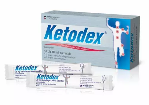 Ketodex 25 mg belsőleges oldat tasakban 10x10ml
