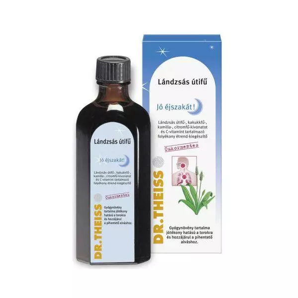 Dr. Theiss Jó éjszakát lándzsás útifű szirup 100ml Dr. Theiss Jó éjszakát lándzsás útifű szirup 100ml