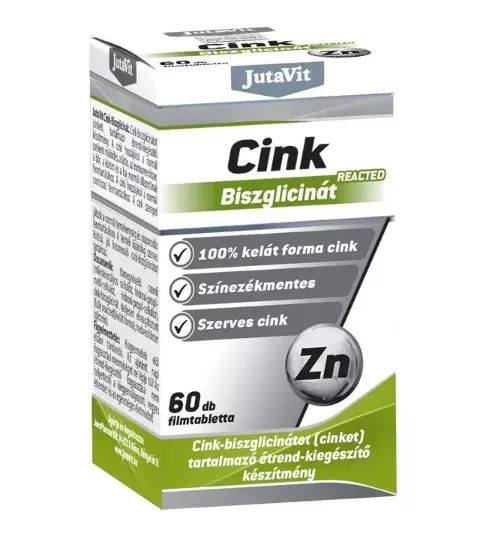 JutaVit Cink-biszglicinát 25 mg filmtabletta 60x