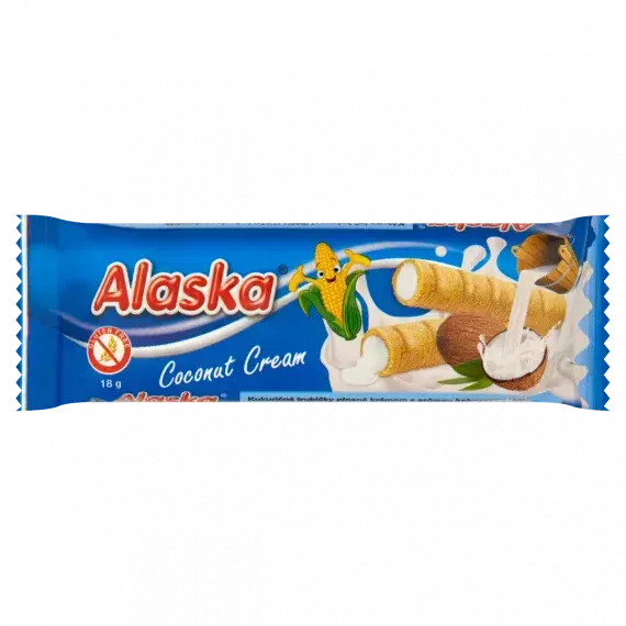 Alaska kókusz ízű krémes kukoricarúd GM. 18g Alaska kókusz ízű krémes kukoricarúd GM. 18g