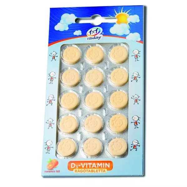 VitaPlus 1x1 Vitaday D3-vit. 400 NE rtbl. narancs 15x VitaPlus 1x1 Vitaday D3-vit. 400 NE rtbl. narancs 15x