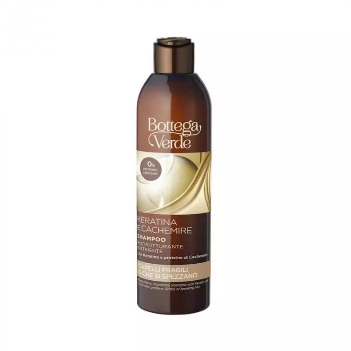 Bottega Verde Keratina e Cachemire tápláló sampon 250ml Bottega Verde Keratina e Cachemire tápláló sampon 250ml
