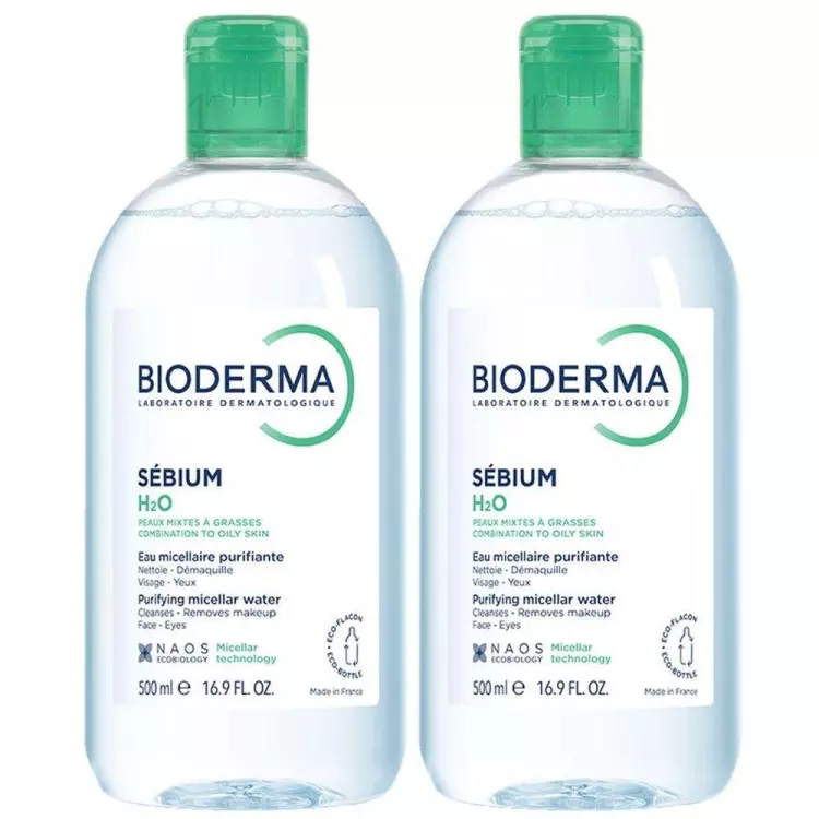 Bioderma Sébium H2O arclemosó zsíros bőrre Micellafesztivál 500+500ml