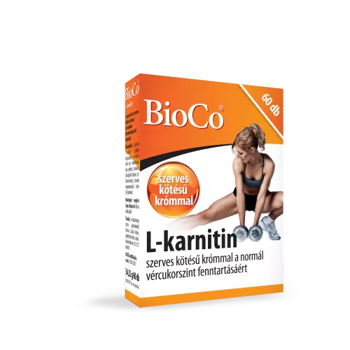 BioCo L-karnitin 500 mg+ szerves króm kapszula 60x