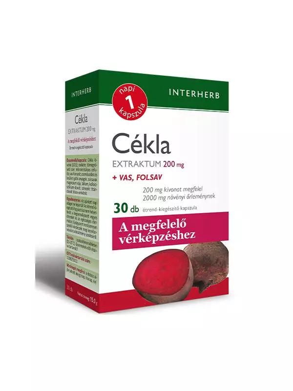 Interherb Napi1 Cékla Extraktum kapszula 30x Interherb Napi1 Cékla Extraktum kapszula 30x