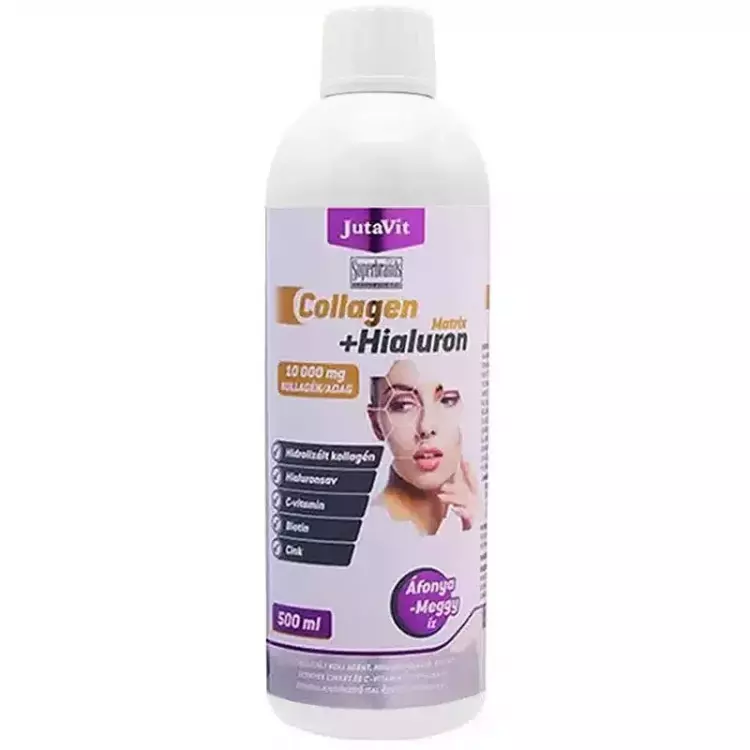 JutaVit Collagen+ Hialuron Matrix áfonya meggy 500ml JutaVit Collagen+ Hialuron Matrix áfonya meggy 500ml