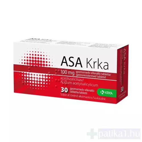 Asa Krka 100 mg gyomornedv-ellenálló tabletta 30x