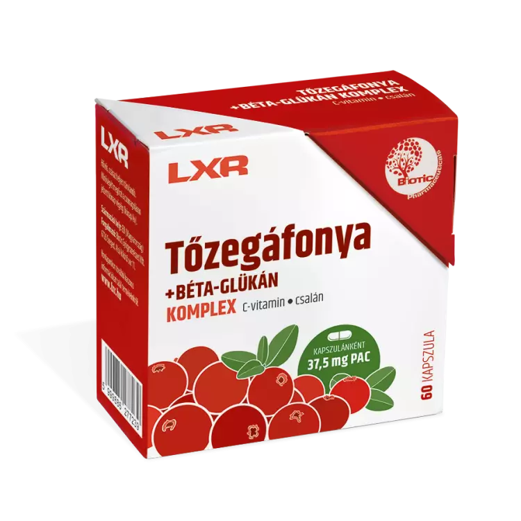 LXR Tőzegáfonya+ Béta-glükán Komplex kapszula 60x LXR Tőzegáfonya+ Béta-glükán Komplex kapszula 60x