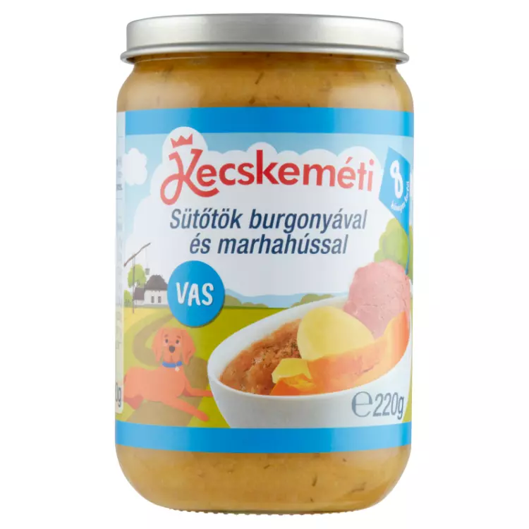 Kecskeméti sütőtök burgonyával és marhahússal 220g Kecskeméti sütőtök burgonyával és marhahússal 220g