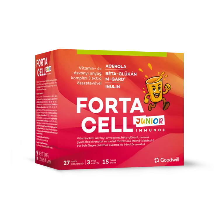 Fortacell Immuno+ Junior étrendkieg. por oldathoz 15x5g Fortacell Immuno+ Junior étrendkieg. por oldathoz 15x5g