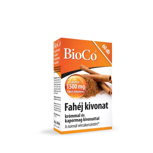 BioCo Fahéj kivonat+ króm+ kapormag tabletta 60x