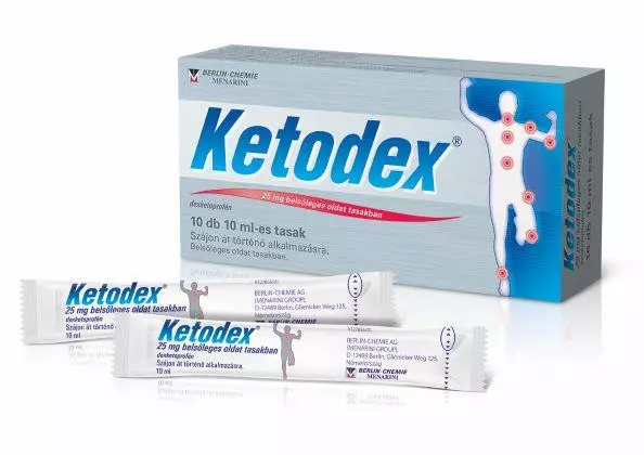 Ketodex 25 mg belsőleges oldat tasakban 10x10ml Ketodex 25 mg belsőleges oldat tasakban 10x10ml