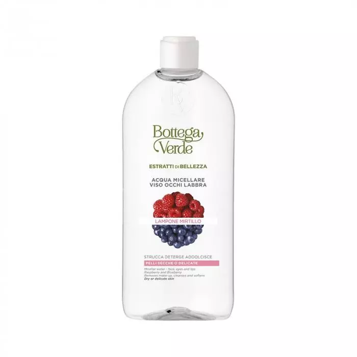 Bottega Verde Estratti di bellezza micellás víz málna/áfonya 400ml Bottega Verde Estratti di bellezza micellás víz málna/áfonya 400ml