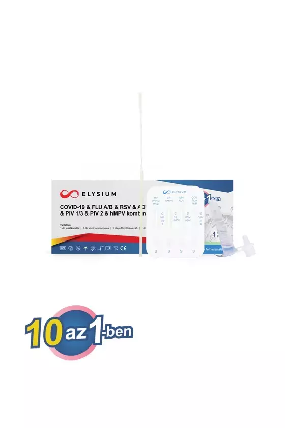 Elysium COVID-19+Flu A/B+RSV+ADV+MP+CP 10in1 teszt 1x Elysium COVID-19+Flu A/B+RSV+ADV+MP+CP 10in1 teszt 1x
