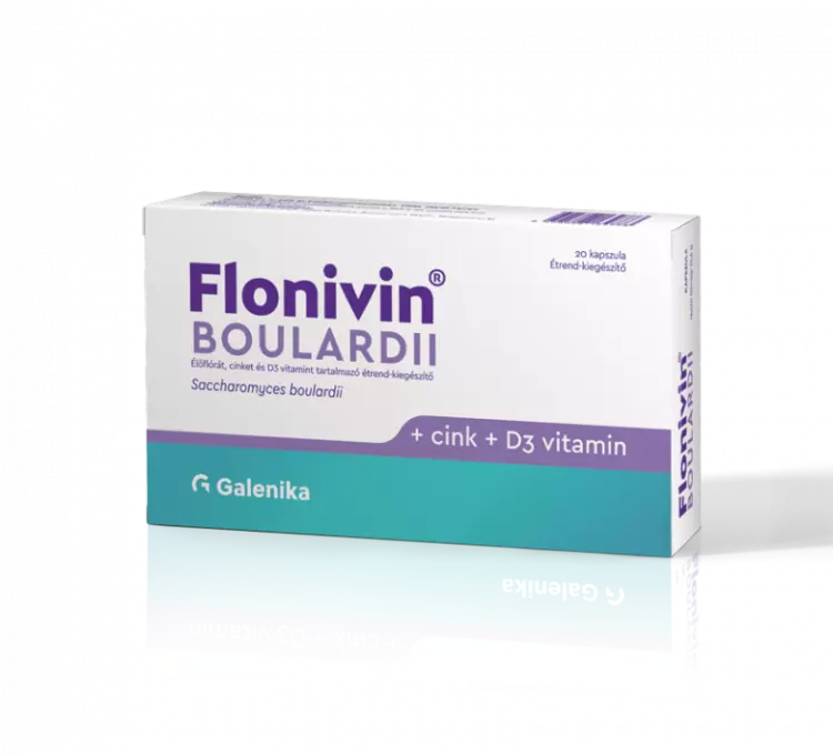 Flonivin Boulardii élőflóra Zn D3-vit. kapszula 20x