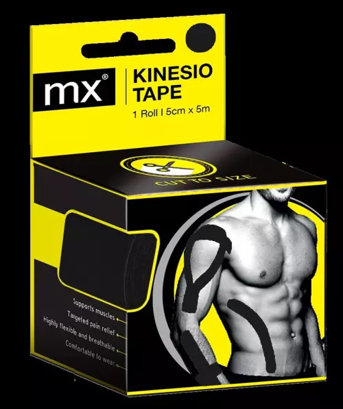 MX kineziológiai tapasz 5m x 5cm fekete 1x
