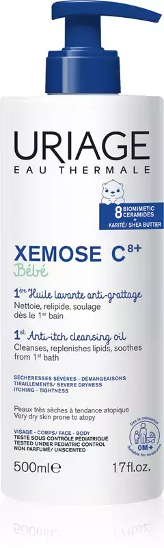 Uriage Baba Xémose C8+ Tusfürdő olaj 500ml