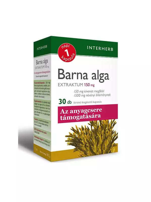 Interherb Napi1 Barna alga Extraktum kapszula 30x Interherb Napi1 Barna alga Extraktum kapszula 30x