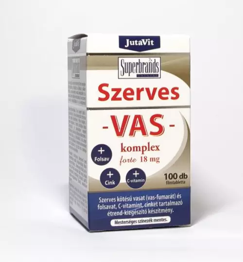 JutaVit Szerves Vas komplex Forte 18 mg tabl. 100x