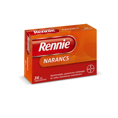 Rennie narancs rágótabletta 36x