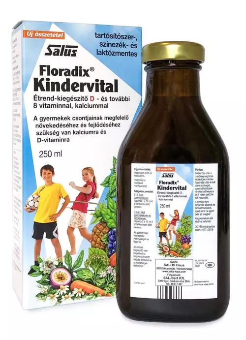 Floradix Kindervital D-vitamin+ Ca és 8 vitaminnal 250ml