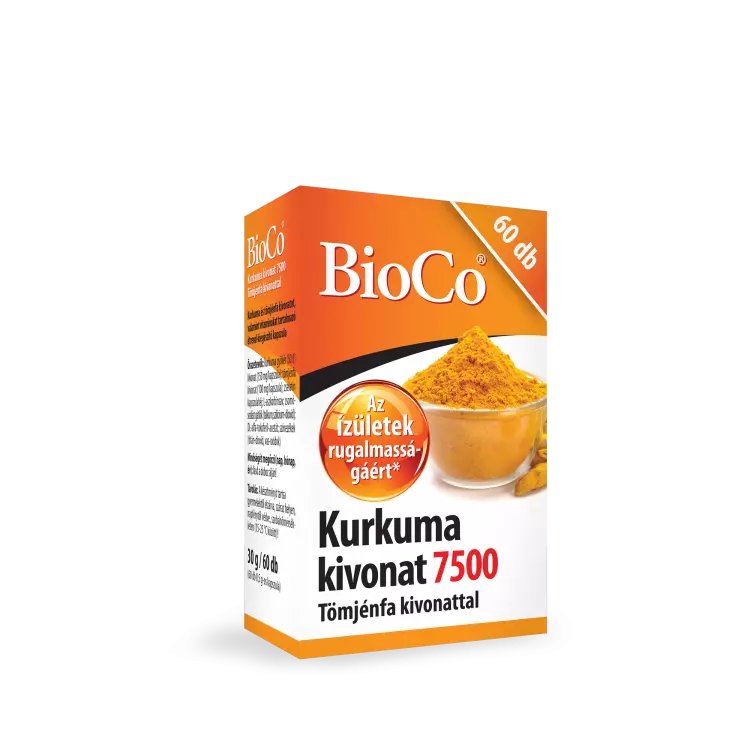 BioCo Kurkuma 7500 Tömjénfa kivonat kapszula 60x BioCo Kurkuma 7500 Tömjénfa kivonat kapszula 60x