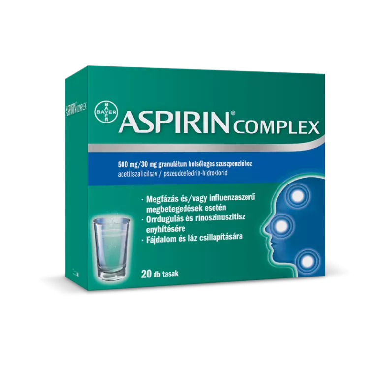 Aspirin Complex 500 mg/30 mg gran. bels. szuszp. 20x Aspirin Complex 500 mg/30 mg gran. bels. szuszp. 20x