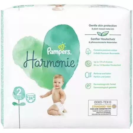 Pampers Harmonie nadrágpelenka 2-es 4-8 kg 24x Pampers Harmonie nadrágpelenka 2-es 4-8 kg 24x
