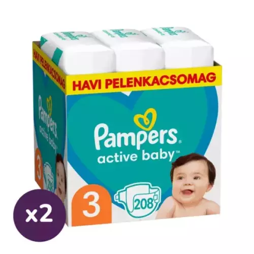 Pampers Active Baby nadrágpelenka 3-as 6-10 kg 208x