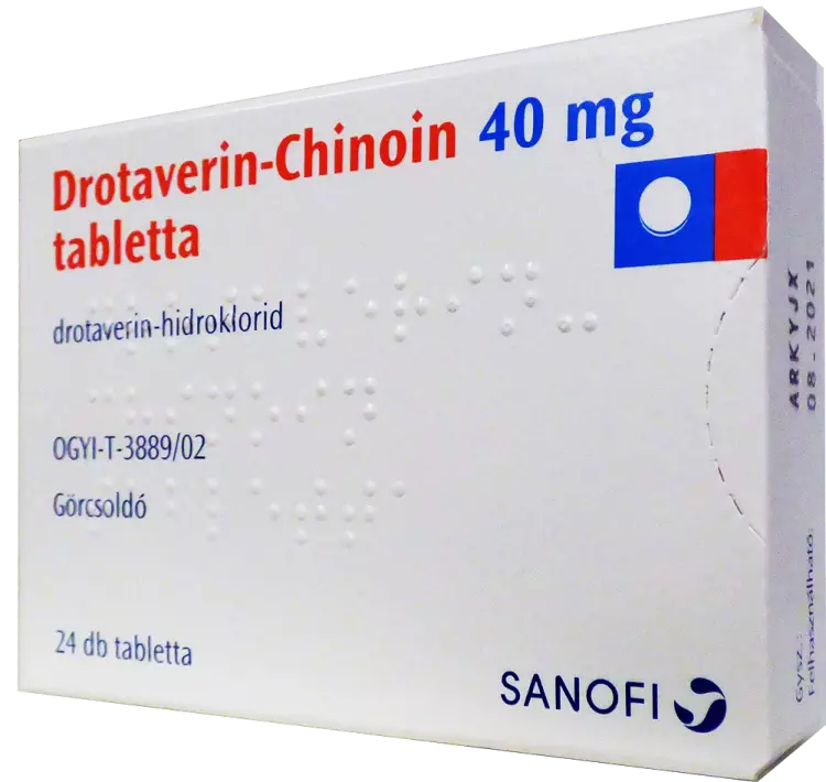 Drotaverin-Chinoin 40 mg tabletta 24x Drotaverin-Chinoin 40 mg tabletta 24x