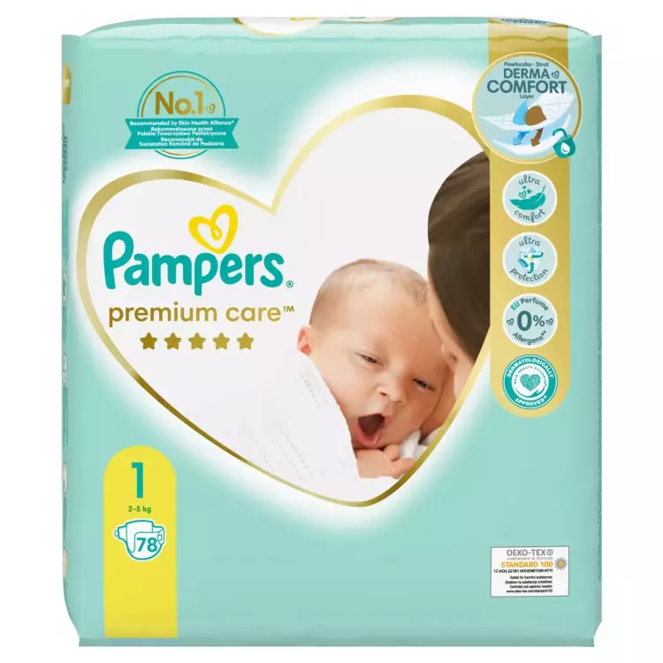 Pampers Premium Care nadrágpelenka 1-es 2-5 kg 78x Pampers Premium Care nadrágpelenka 1-es 2-5 kg 78x